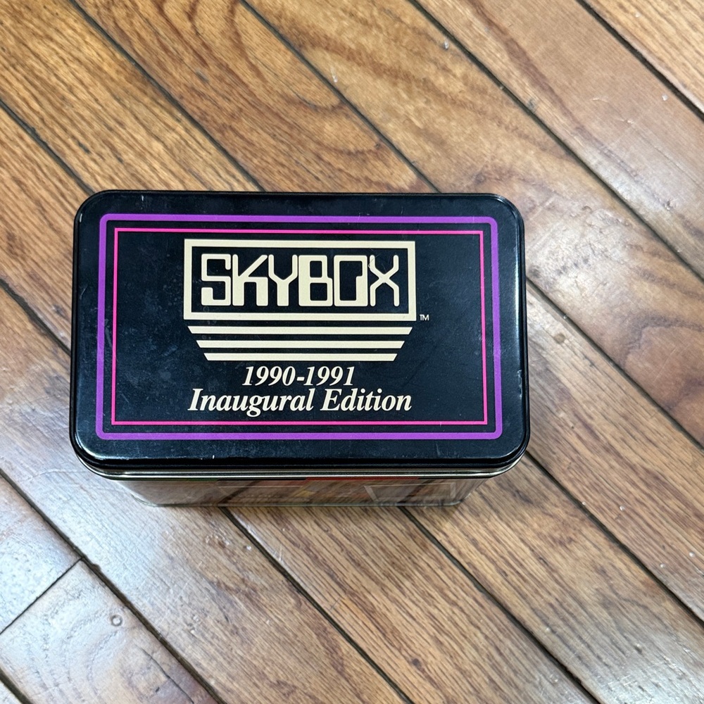 Skybox Inaugural Edition NBA trading cards and Tin Box